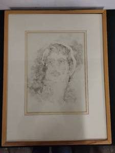 Framed Watercolor Portrait