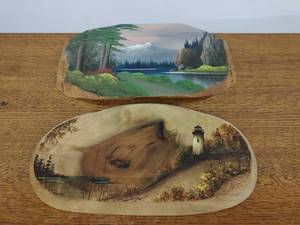 Painted Log Tiles