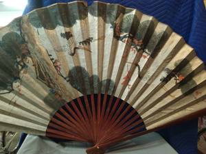 Asian Hand Painted Paper Fan