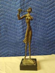 Bronze Flutest Statue