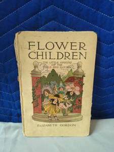 Antique Book Flower Children