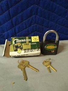 Diamond Double Cylnder Iron Pad Lock