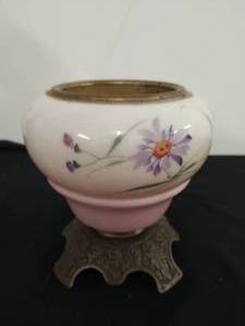 Vintage hurricane style oil lamp base