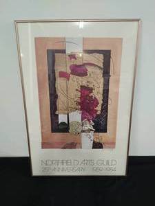Signed Northfield Arts Guild 25th Anniversary Framed Poster