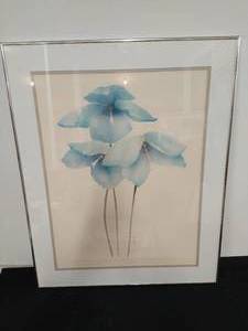 Signed Vintage Framed Floral Print