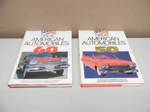 lot 42 image: 2 BOOKS - GREAT AMERICAN AUTOMOBILES OF THE 50s & 60s - VERY NICE - GREAT BOOKS - SEE PICTURES