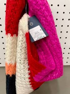 Lot of 2 Womens Knit Color block Scarves.&nbsp