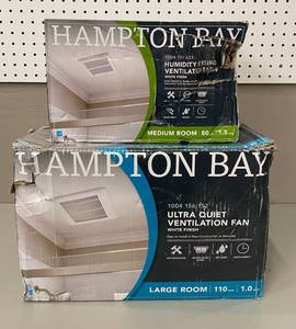 Lot of 2 Hampton Bay Medium and Large Room Ventilation Fans.&nbsp