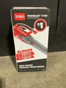 Toro PowerJet F700 140 MPH 725 CFM 12 Amp Electric Handheld Leaf Blower. See Pictures