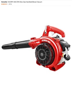 Homelite 150 MPH 400 CFM 26cc Gas Handheld Blower Vacuums, Gas Blower & 13 in. Electric String TrimmerEdger. See Pictures