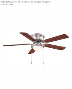 Assorted 52 in. And 60 in. Parrot Uncle, HDC, Hampton Bay and Unbranded Ceiling Fans. Various Conditions. See Pictures