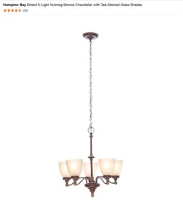 Various Sizes of Hampton Bay & LNC Pendants and Chandeliers. See Pictures