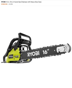 RYOBI 16 in. 37cc & 18 in. 38cc  2-Cycle Gas Chainsaw with Heavy-Duty Case. See Pictures