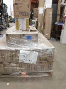 lot 29 image: PALLET OF HAMPTON BAY 75-Watt PAR30 Perforated Double Arm Gimbal Fixture
