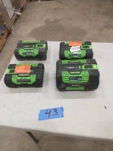 lot 43 image: 3 EGO 56V BATTERYS