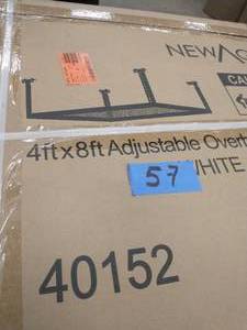 lot 57 image: NEWAGE VersaRac White Adjustable Steel Overhead Garage Storage Rack (48 in W x 96 in D)