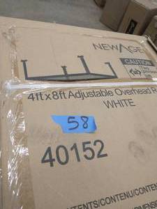 lot 58 image: NEWAGE VersaRac White Adjustable Steel Overhead Garage Storage Rack (48 in W x 96 in D)