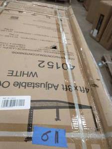 lot 61 image: NEWAGE VersaRac White Adjustable Steel Overhead Garage Storage Rack (48 in W x 96 in D)