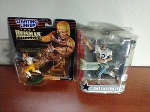 2 Roger Staubach Figurines
