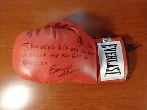 Signed Earnie Shavers Boxing Glove