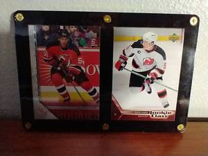 2 Zach Parise Rookie Cards in Plaque