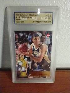 Graded 1997 Tim Duncan Promotional Rookie Card