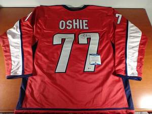 Signed T.J. Oshie Capitals Jersey - With COA