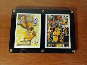 2 Kobe Bryant Cards in Plaque - 2nd Year Card