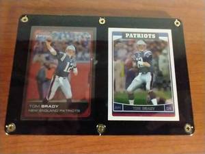 2 Tom Brady Chrome Cards in Plaque