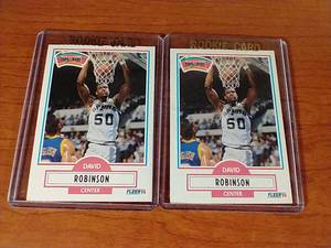 2 1990 Fleer David Robinson Rookie Cards