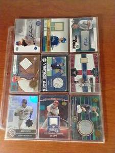 9 Baseball RelicAuto Cards