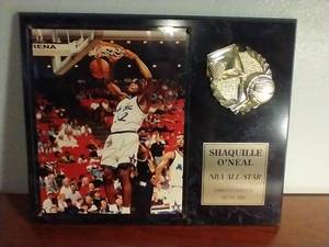 Signed Shaquille ONeal Photo in Plaque