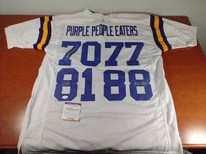 Signed Purple People Eaters Vikings Jersey With COA