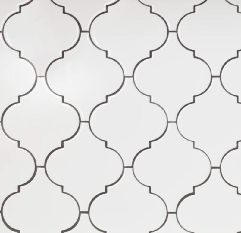 lot 309 image: Marazzi Glazed Ceramic 6x6 Arabesque Wall Tile