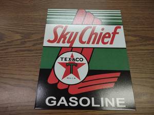 lot 52 image: Texaco Sky Chief Tin Sign, 12.5x16...
