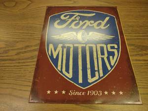 lot 56 image: Ford Tin Sign, 12.5x16...