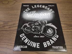 lot 60 image: Indian Motorcycle Tin Sign, 12.5x16...