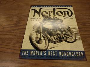 lot 62 image: Norton Tin Sign, 12.5x16...