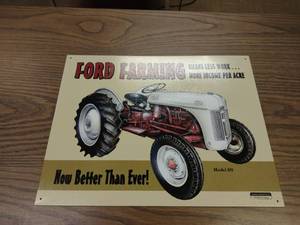 lot 63 image: Ford Tractor Tin Sign, 16x12.5...