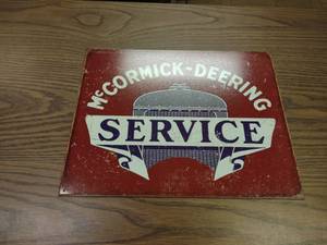 lot 65 image: McCormick Deering Tin Sign, 16x12.5...
