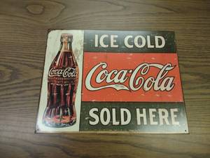 lot 71 image: Coca-Cola Tin Sign, 16x12.5...