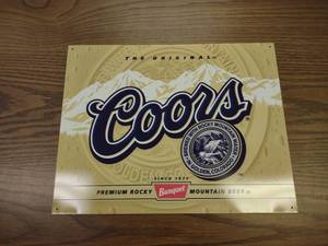 lot 73 image: Coors Tin Sign, 16x12.5...