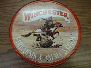 lot 89 image: Winchester Tin Sign, 12...