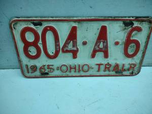 lot 24 image: 1965 OH License Plate...