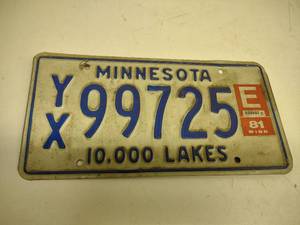 lot 25 image: 1981 MN License Plate...