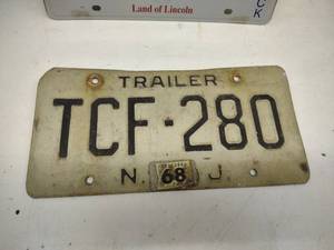 lot 29 image: 1968 NJ License Plate...