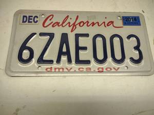 lot 31 image: 2014 CA License Plate...