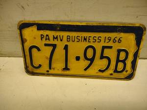 lot 32 image: 1966 PA License Plate...