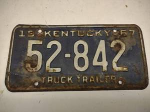 lot 35 image: 1967 KY License Plate...