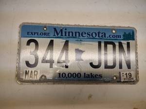lot 39 image: 2019 MN License Plate...